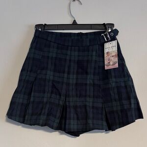 Women’s HALARA Navy and Green Plaid Skort Sz. XS